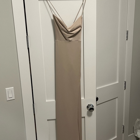 BHLDN REMY SATIN CHARMEUSE DRESS 2 - Picture 2 of 4